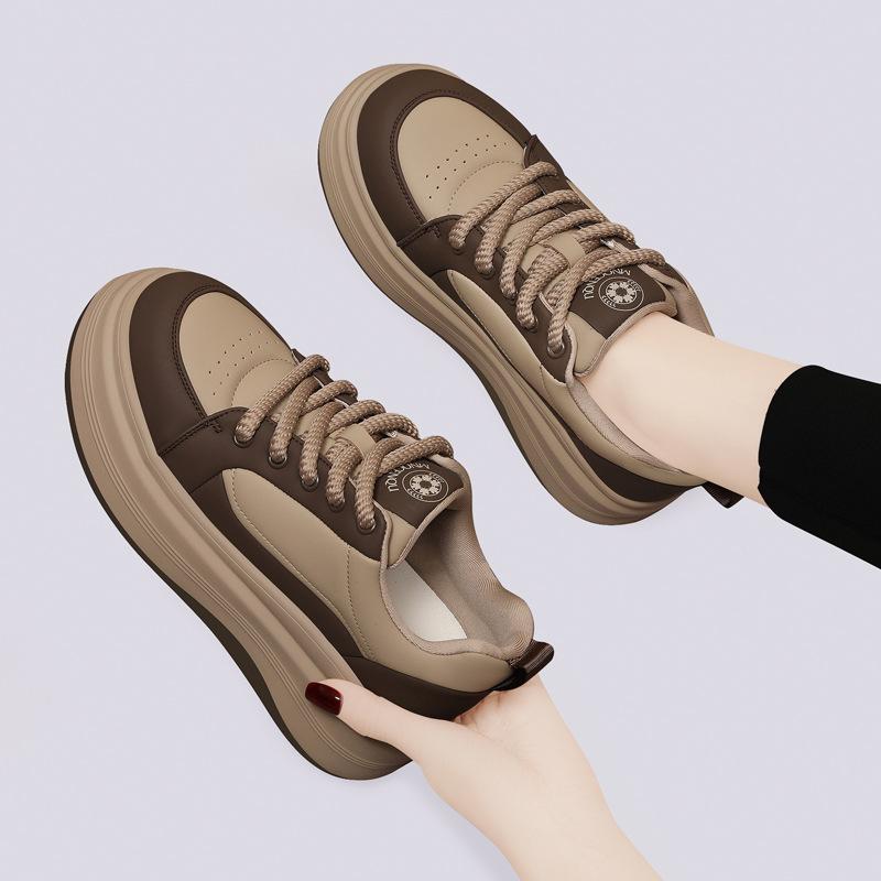 Интернет-звезда Board FootPairs для Женщин Весенний Сезон Совершенно Новые Ретро Толстая Подошва Увеличивающие Рост и Растворяющие Женские FootPairs Повседневная Носка и