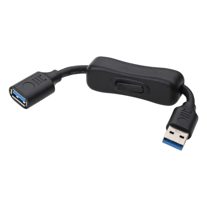 USB-кабель с выключателем питания, Прямой USB3.0 Male to Female, Кабель-удлинитель для передачи данных и питания