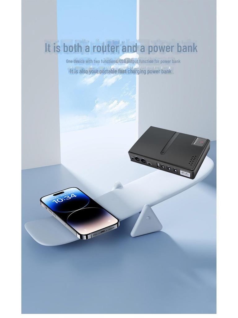 Маршрутизатор DC1036P ИБП: Резервный оптический модем для мониторинга, 5 В/9 В/12 В, 10400 мАч, 36 Вт источник бесперебойного питания