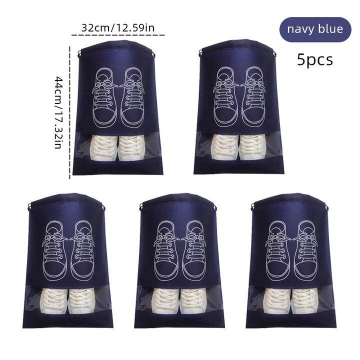 5 шт. Сумка для хранения обуви Нетканая Дорожная Портативная Сумка для обуви Кулиска Пылезащитная Большая Вместимость Классификация одежды Подвесные сумки