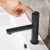 Bathroom Faucet Black Single Handle Hot Cold Switch Water Mixer Taps Wash Basin Bathroom Deck Mounted Basin Faucet 855004