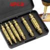 6Pcs Damaged Screw Extractor Drill Bit Set Take Out Broken Screw Bolt Remover