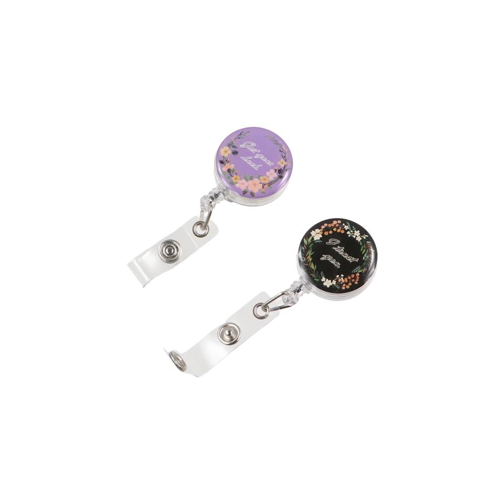 Зажим для значка 'Осенний венок' Защищенный от падения Держатель для значка медсестры Портативный держатель для именной карточки Офисные принадлежности