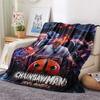 1PC Chainsaw Man Patterned Flannel Blanket Suitable For All Seasons For Home Decor Warmth And Comfort Gifts Holiday Present