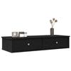 VidaXL Wall Shelf and Drawers Black 100x37.5x19 Cm Engineered Wood 859960