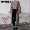 Длинный кардиган женский Harajuku свободный вязаный свитер повседневная черная куртка большого размера пальто и верхняя одежда