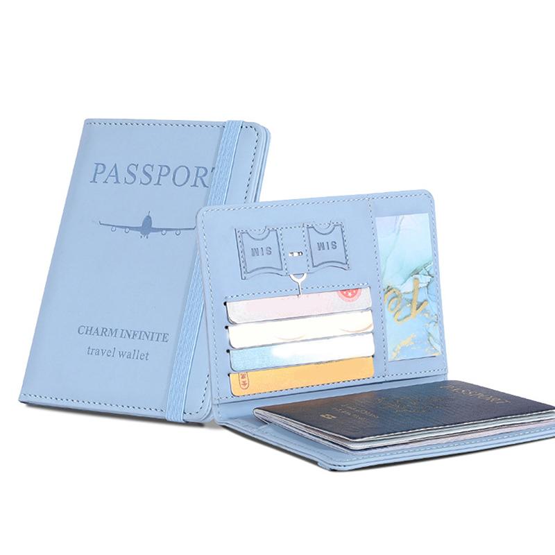 Женские и мужские Rfid винтажные деловые обложки для паспорта держатель многофункциональный ID банковская карта PU кожаный кошелек чехол дорожные аксессуары