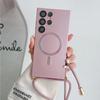 Чехол Crossbody Magnetic Phone Case для Samsung Galaxy S25 S23 Ultra S24 FE S22 S21 Plus Soft Shell Противоударный защитный чехол