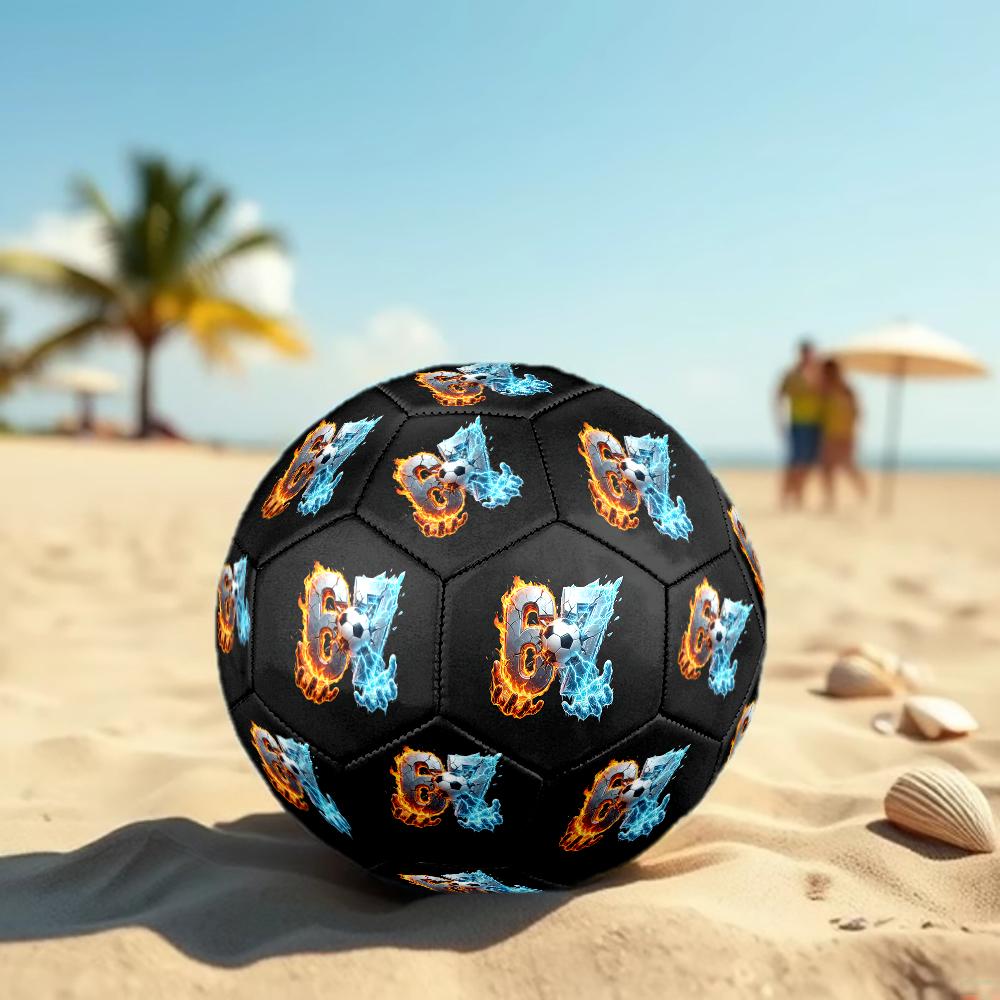 1pc Number "67" Soccer Ball Size 5 Football Machine-Stitched Indoor/Outdoor Training and Matches Unique Gift for Soccer Lovers as a Gift FT01