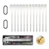 LuckyScarecrow Tent Pegs 28cm 12 Pieces Light and Strong with 420 Stainless The Perfect Item for Camping and Mountain [Forged Pegs] Set! Steel!