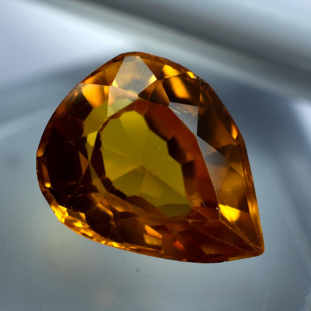 5.80 Ct Natural Orange Sapphire Perfect Pear Cut Loose Gemstone