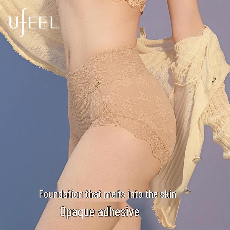 Женские кружевные трусы UFEEL с цветочным узором и высокой талией