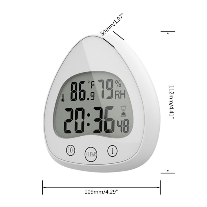 Водонепроницаемые часы и таймер для ванной комнаты, цифровые водостойкие будильники для душа с присоской для ванной комнаты