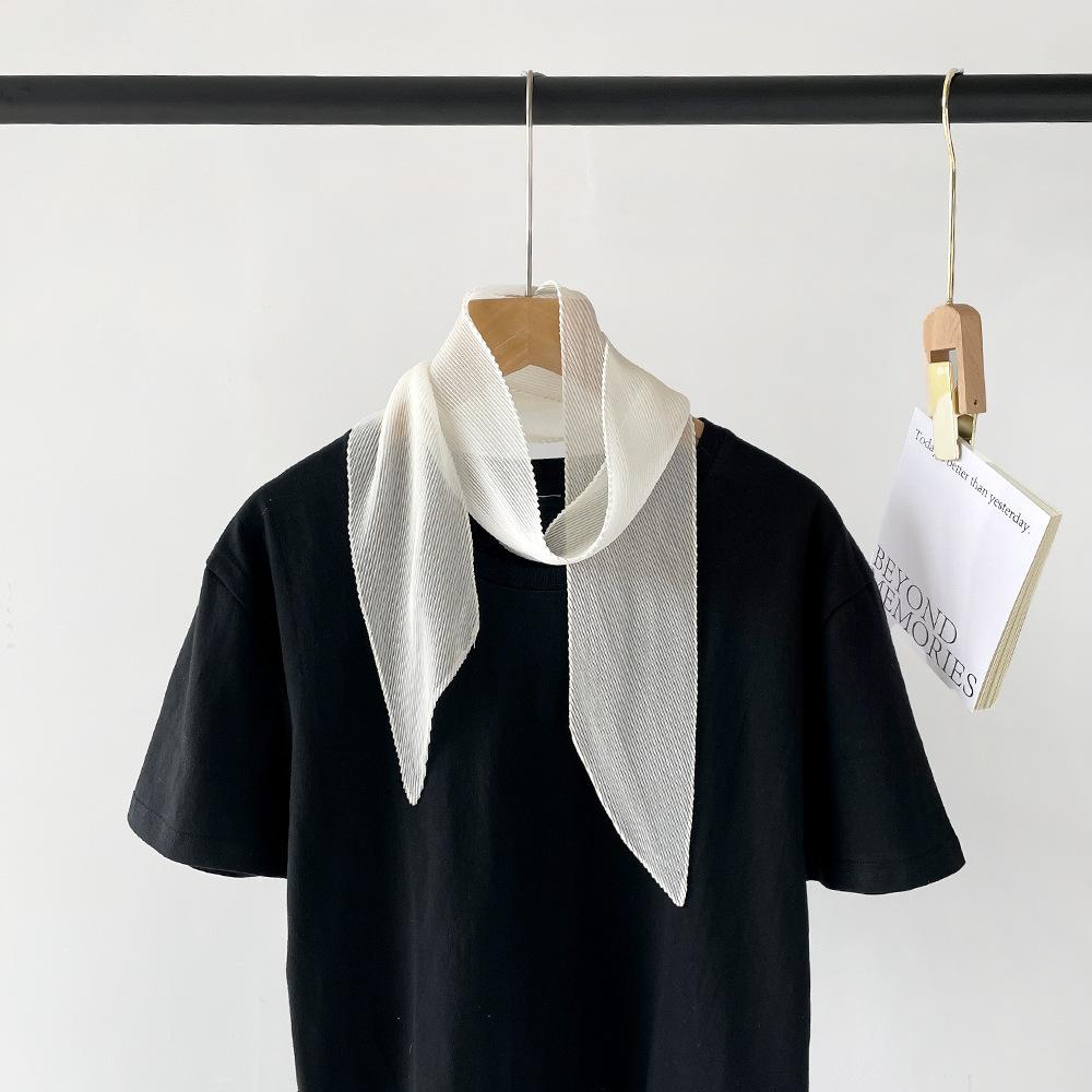 Spring And Summer Satin Long Scarf For Women Sunscreen Shawl Fashionable Beauty Scene Satin Long Scarf Versatile Travel Scarf