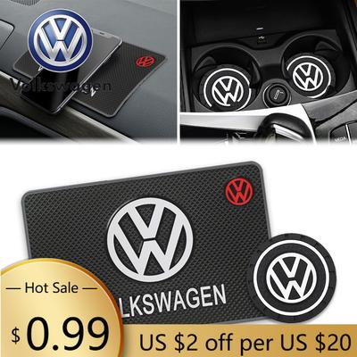 Для VOLKSWAGEN VW Подставки под стаканы для напитков Места для стаканов Внутренняя панель приборов Нескользящий коврик Для Volkswagen VW CC GTI Polo 6 Golf Touareg Pass