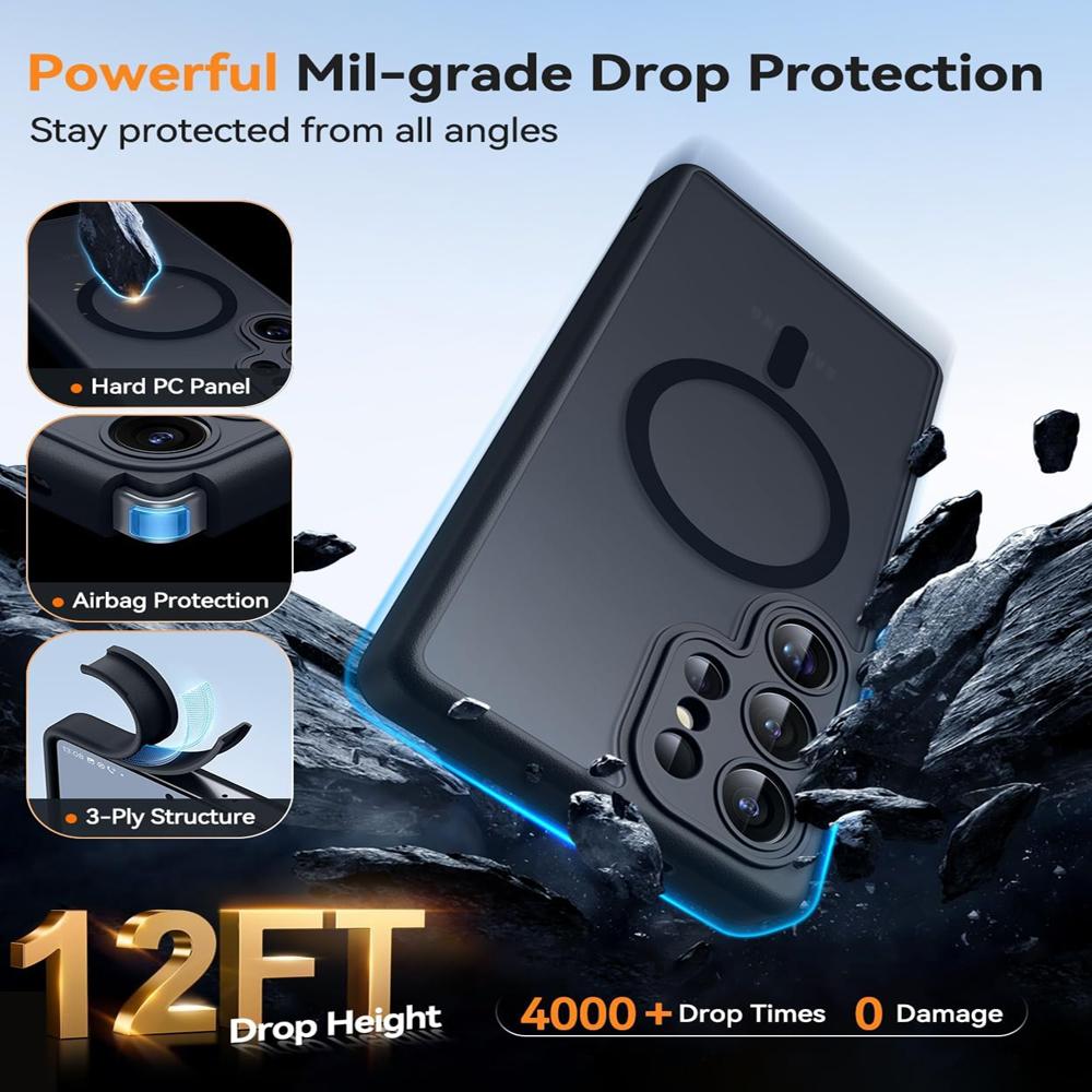 Роскошный матовый чехол для Samsung Galaxy S26 S25 S24 S23 Ultra Plus S25Ultra S24Ultra S23Ultra S 25 Magsafe Беспроводная зарядка Чехол