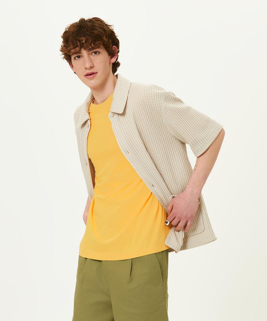 KODAK Bryce Knit Short Sleeve Shacket Ivory