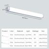 Modern LED Mirror Front Light Acrylic Long Lighting Bathroom Bedroom Vanity Mirror Lighting Indoor Led Lamp Lustre