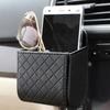 Universal Car Mobile Phone Bag  PU Leather Car Auto Outlet Air Vent Trash Case Pen Holder Bag Pouch Stationery Holder