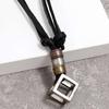 Zinc Zinc Alloy Simple Clavicle Chain Ins Style Necklace Fashion Jewelry Men Leather Necklace Sweater Chain