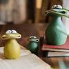 Yousheng Big Mouth Frog Figurine Resin Frog Family Ornament Waterproof Cartoon Frog Garden Statue for Outdoor Indoor Decor