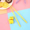 Bicolor Silica Gel Caimao Training Chopsticks Cute Cat Kids Helper Flatware Practice Chopsticks