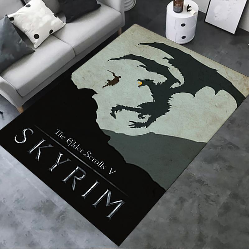 Новый ковер Skyrim 2025 для гостиной, спальни, дома, дивана, игровая зона для детей, нескользящий коврик для пола 167
