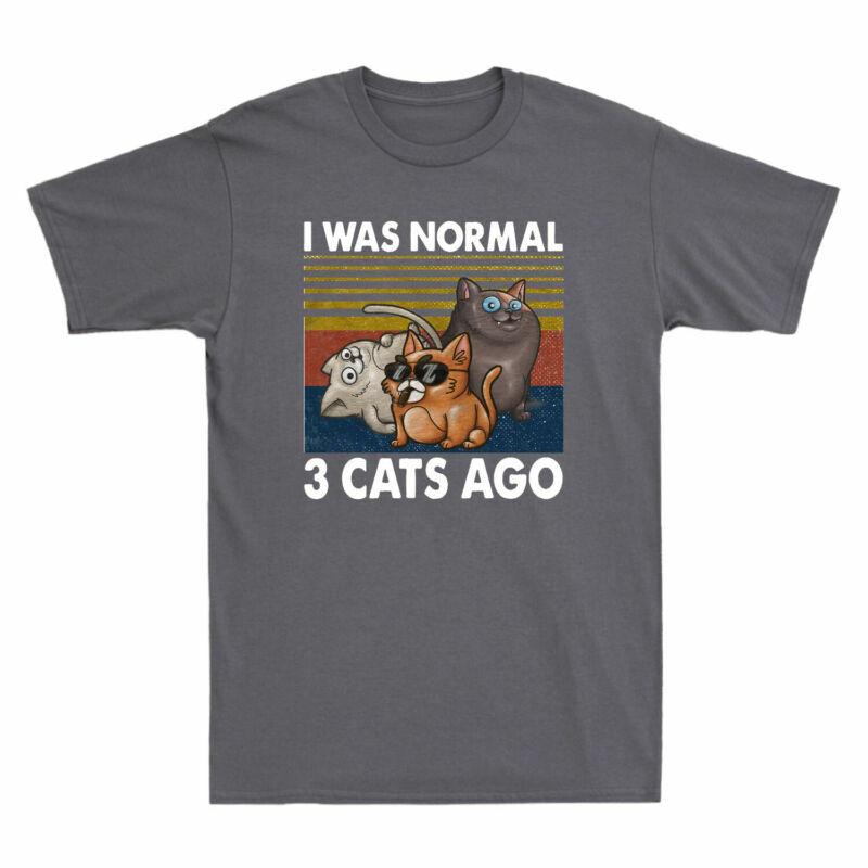 T Normal Funny Garfield Graphic I White Shirt Pets Unisexs Dogs Cats Was 3 Cat Ago