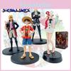 Limited Edition Red One Piece Movie Figures Monkey D. Luffy Roronoa Zoro Sanji And Usopp 18cm Pvc Toys