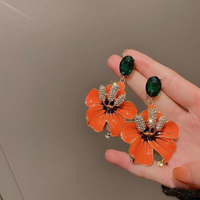 Серьги с цветочным пестиком, новый модный нишевый дизайн, легкие роскошные серьги высокого класса, женские серьги