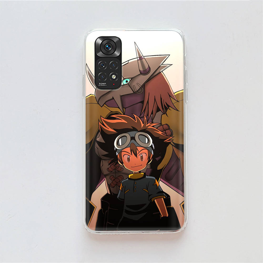 Чехол DT33 Digimon для Samsung A04 A14 A23 A34 A54 M23 M33 M52 M53 Realme 10 9 C30S C35 C55 VIVO Y02S Y21 Y33S Y51 X80 Pro Прозрачный чехол