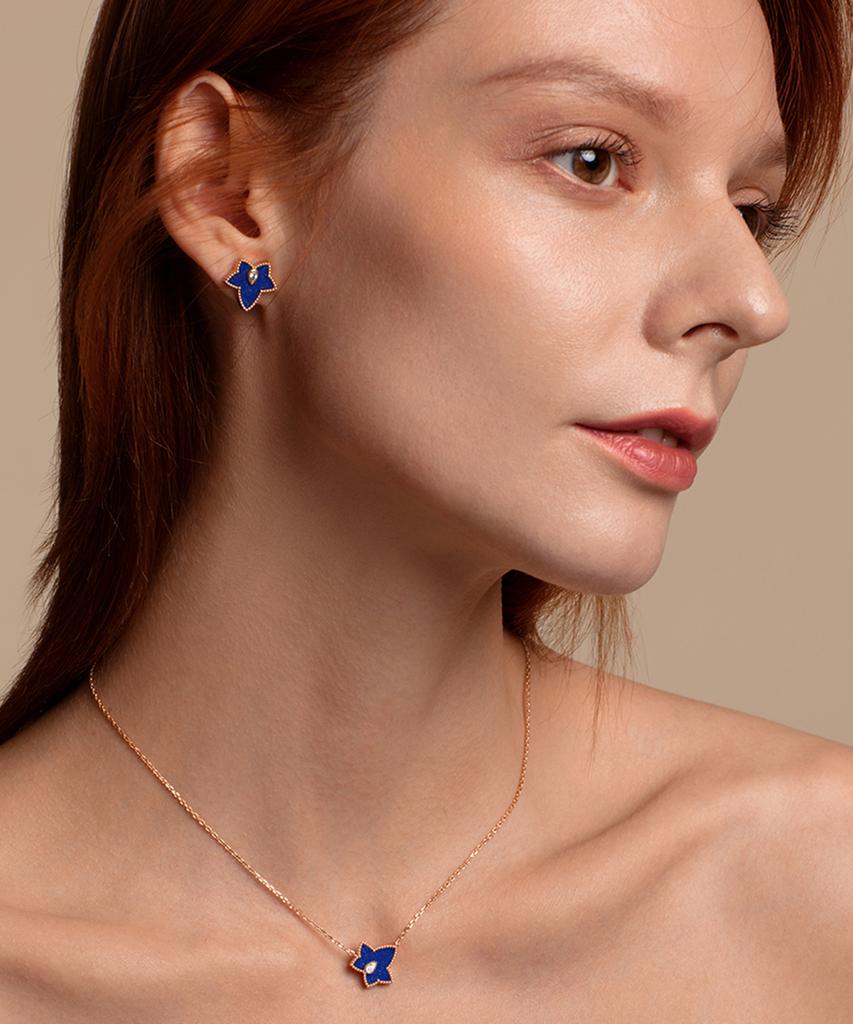 Женские модные серьги Lola Rose с бусинами из лазурита Ivy Lapis Lazuli
