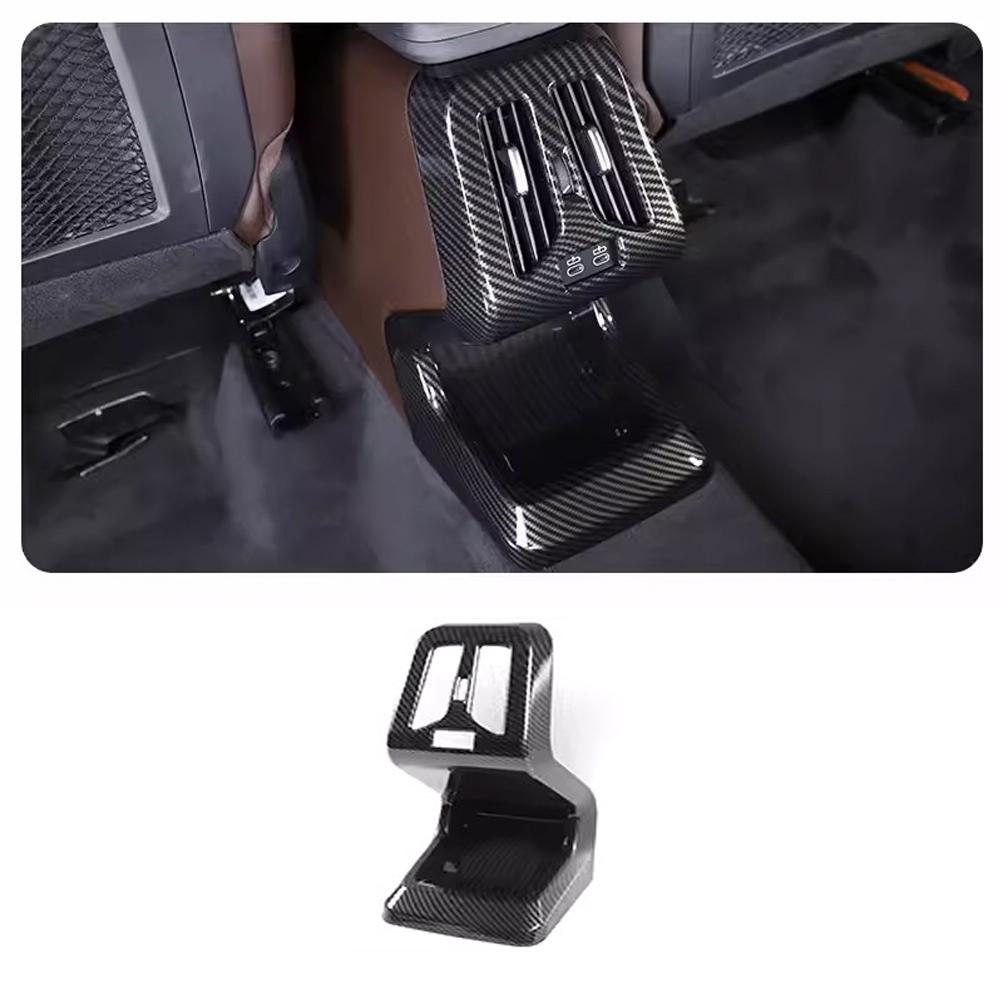 Car Rear Air Conditioning Outlet Vent Cover Trim Sticker Accessories Carbon Fiber ABS Style For BMW X1 U11 2023 2024 #469118