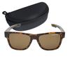 Sunglasses with Plastic Men's Case, Frame, Brown, CS-009-2-EH-72