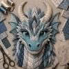 Advanced Quilting Supplies Dragon Patchwork DIY Kit, Pattern Fabric Craft Ready to Use Pack Sewing Project for Adults, Handmade Home Decor Set