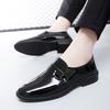 Fashion Leather Slip-On Dress Shoes Men Comfortable Office Work Shoes Pointed Toe Formal Shoes Men's Loafers All-match Business Flats