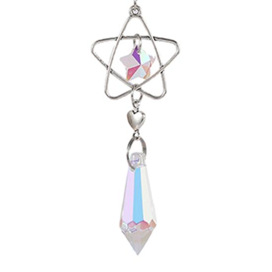 Stars Moon Sun Catcher Hanging Planets Ornament Prismatic Sun Catcher Rainbow Maker for Outdoor Garden Home Wall Decoration