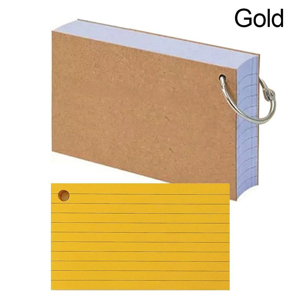 Horizontal Line Loose-Leaf Index Cards Double-sided Revision Cards Durable Binder Memo Book Office