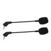 2PCS Replacement Microphone Fit for Kingston HyperX Cloud Cloud II Cloud Core Headphone 3.5mm Detachable Noise Cancelling Mic