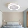 Nordic Home Ceiling Fan with Light Intelligent Remote Control Invisible Blade Silent Fan Decoration Lighting Ceiling Light 50cm
