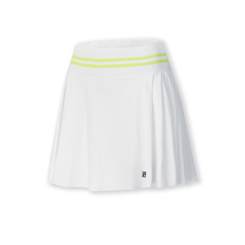 Fila Теннис 88 Athletics Минималистичная спортивная юбка-брюки Универсальная короткая плиссированная повседневная юбка Женские юбки Нефритово-белый A11W523301F-WT
