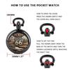 Antique Exquisite Route 66 American The Mother Road Pocket Watch Design, Precise Quartz Movement Watch Gift for Male and Kids