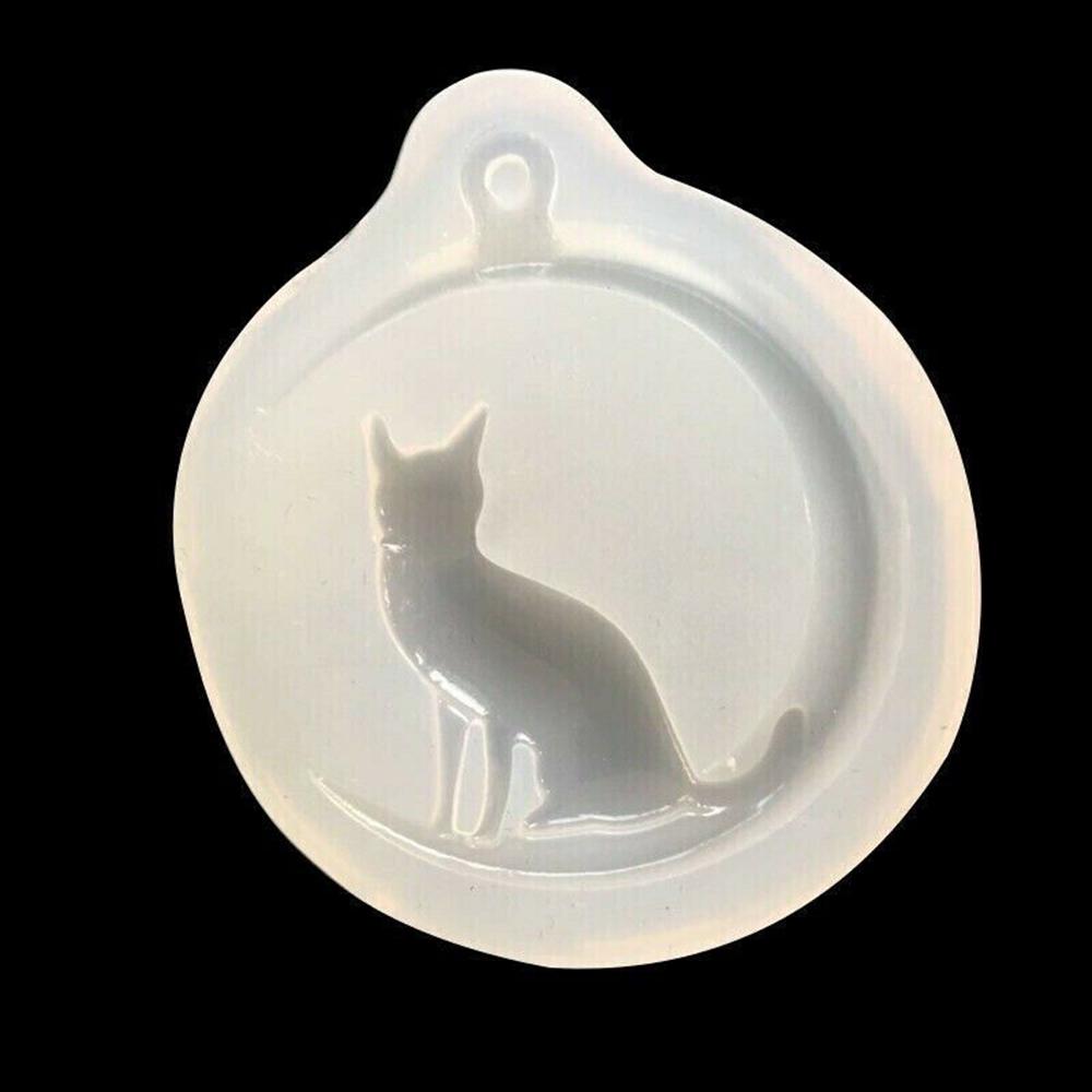 Moon Cat Pendant Mold Jewellry Making Resin Mould Epoxy Casting Craft Kit