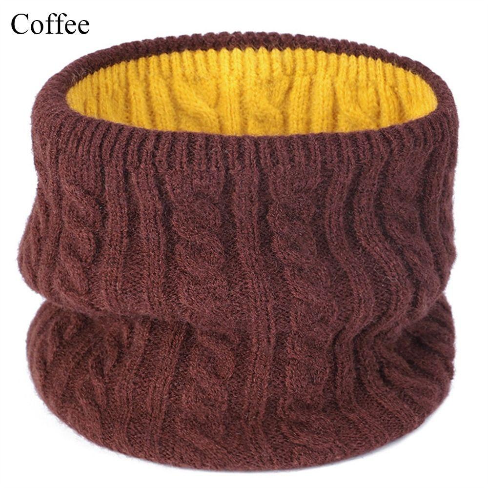 Толстый вязаный бафф для шеи Сохраняет тепло Маска на пол-лица Модный ветрозащитный воротник Зима