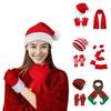 Christmas Winter Adult Men And Women Thick Velvet Knitted Gloves+Hat+Scarf Three Piece Set