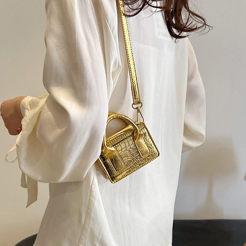 Мини-сумки через плечо для женщин из искусственной кожи с узором «камень» Маленькие сумки через плечо Дорожные сумки