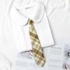 JK Bow Tie for Women, Japanese Uniform Shirt, College Style Student Plaid Tie, Men's Free Ribbon Accessories