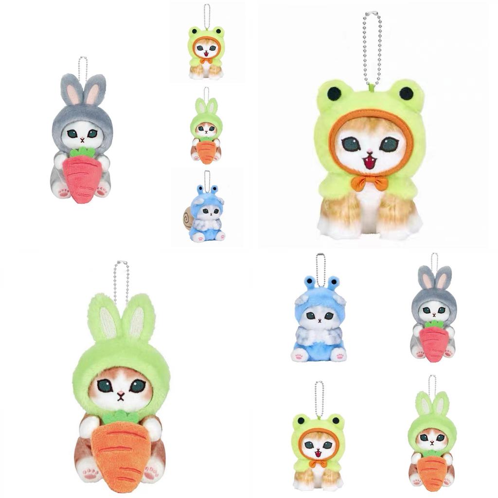 Очаровательный плюшевый брелок для ключей в виде кошки-улитки, очень мягкий короткий плюш, 14 см, серия «Животные»