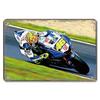 Хисун Металлическая табличка Винтажная Мотогонщик MotoGP Металлическая жестяная табличка Ретро Мотоциклетные гонки Железная живопись Настенное искусство Классический Мотоциклист Декоративная табличка f