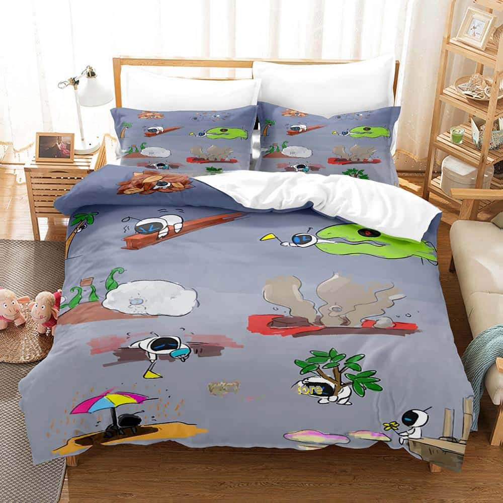 3D Print Anime Astro Bot Bedding Collection Single Twin Full Queen King Size Bed Collection Adult Kid Bedroom Duvet Cover Collections Home Textiles